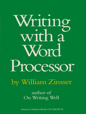 cover image of Writing with a Word Processor